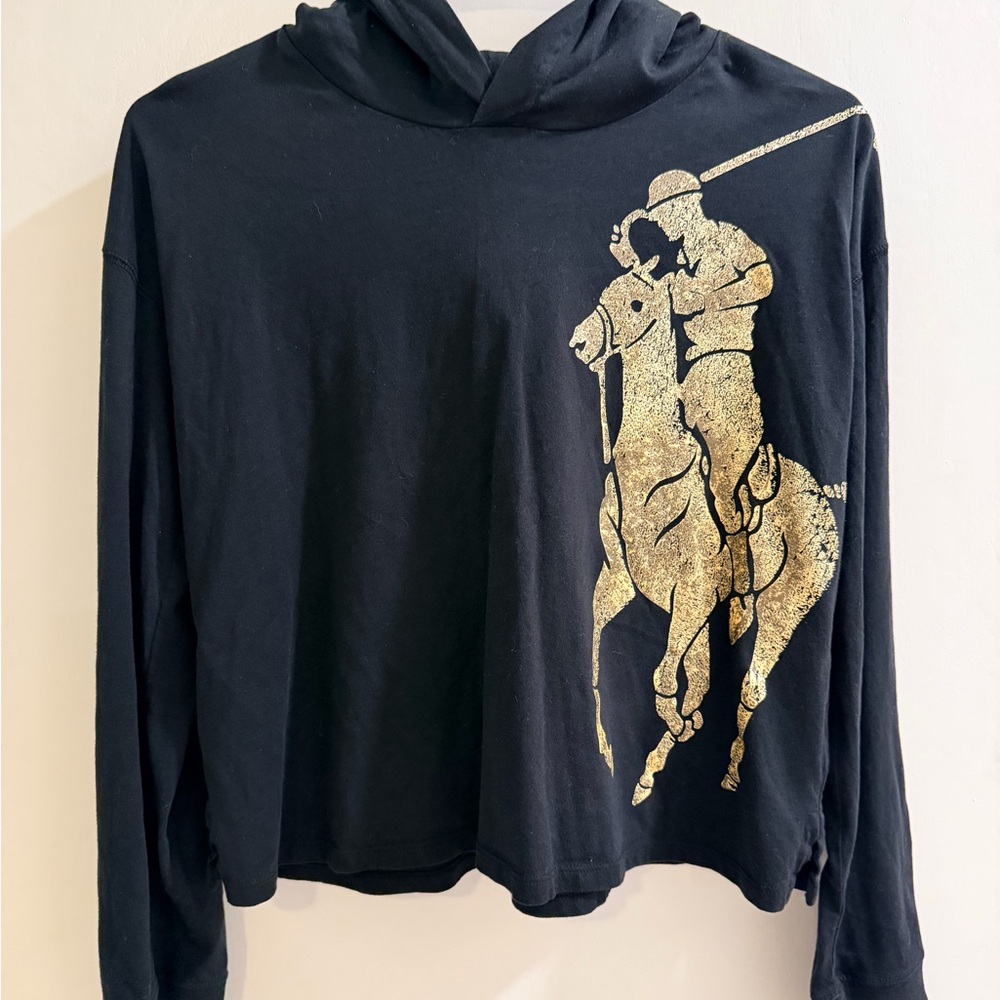 Polo by Ralph Lauren Girls Black Lightweight Hoodie